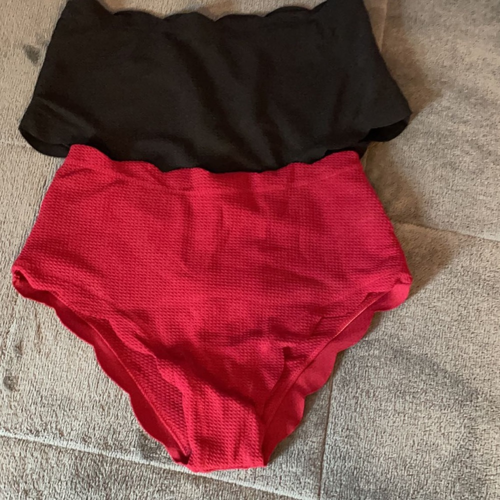 Two bathing suit bottoms